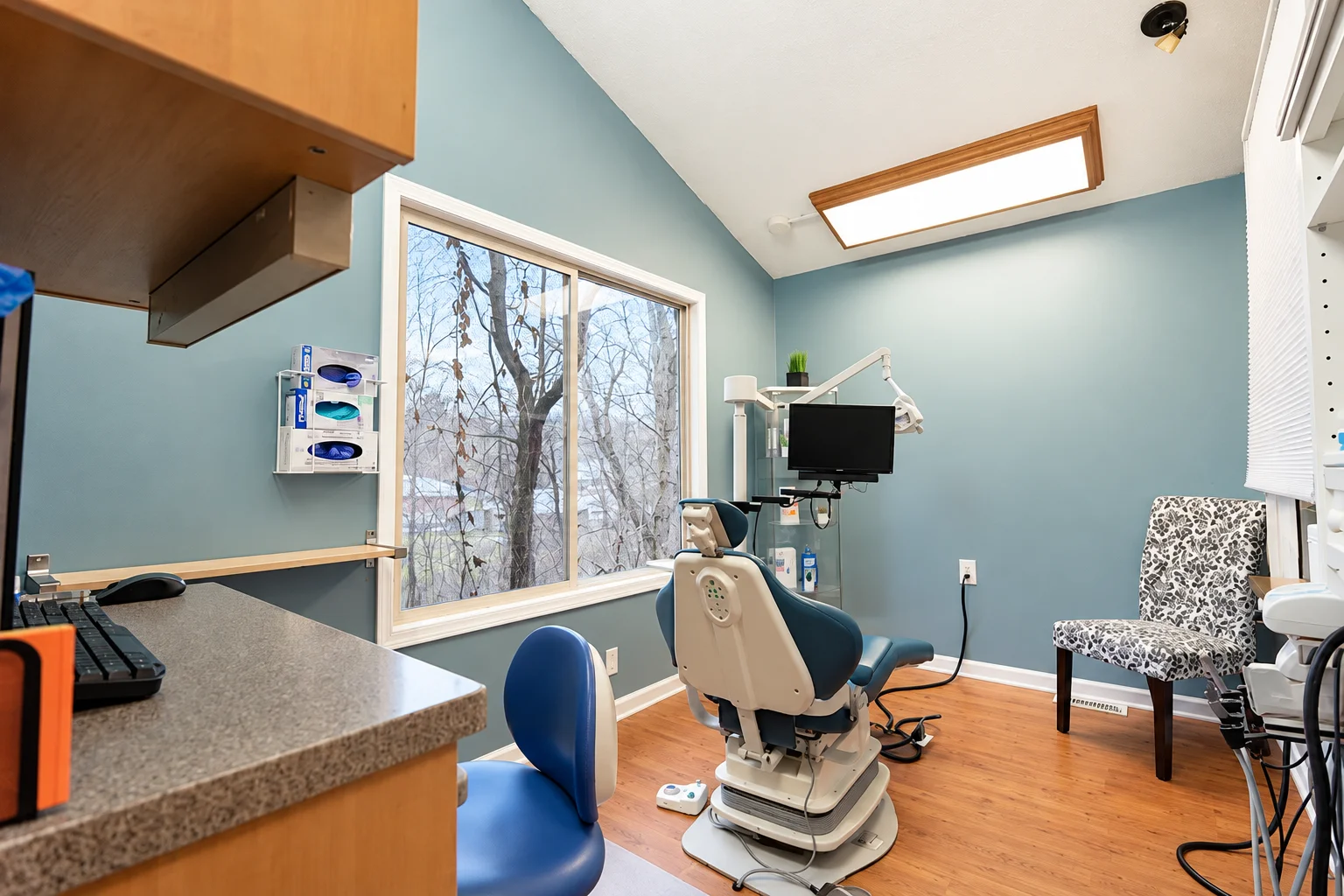 A bright treatment room at our Columbus dental office