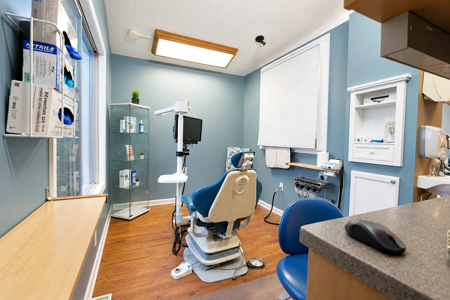 Dental chair inside Tipton Lakes Family Dentistry in Columbus